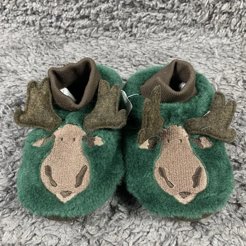 L.L. Bean Toddlers’ Animal Paws Slippers Moose Size 7-8 Toddler Kids